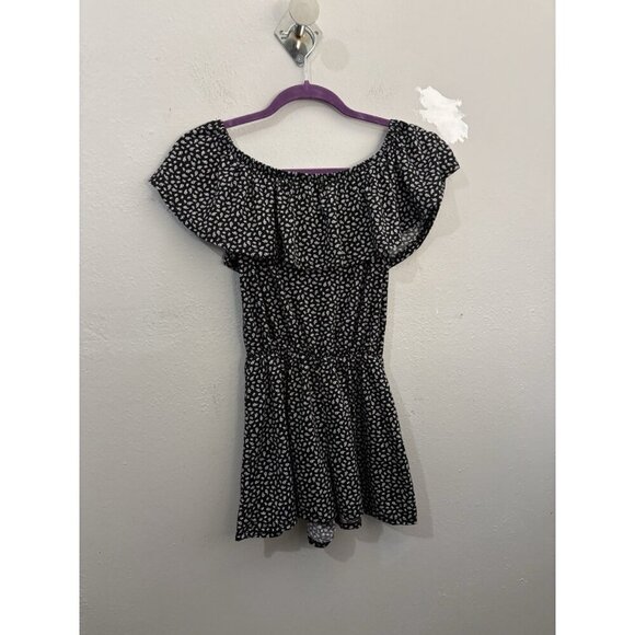 Joe Boxer Junior Black Floral Ruffle Jumpsuit Size Small - Picture 1 of 10